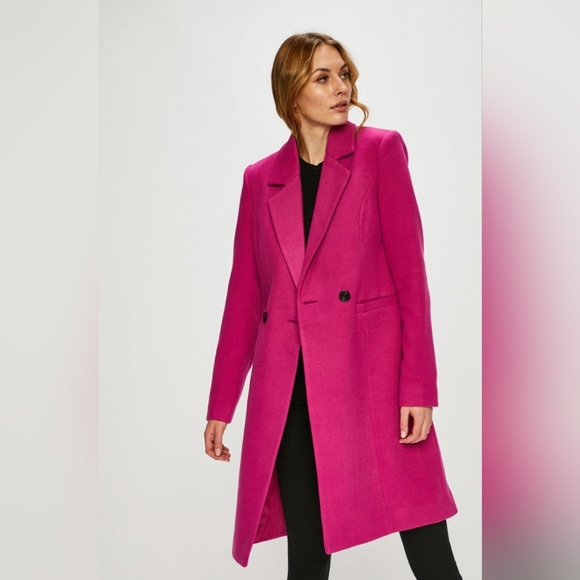 Vero Moda Jackets & Coats Hot Pink Pea Coat Poshmark